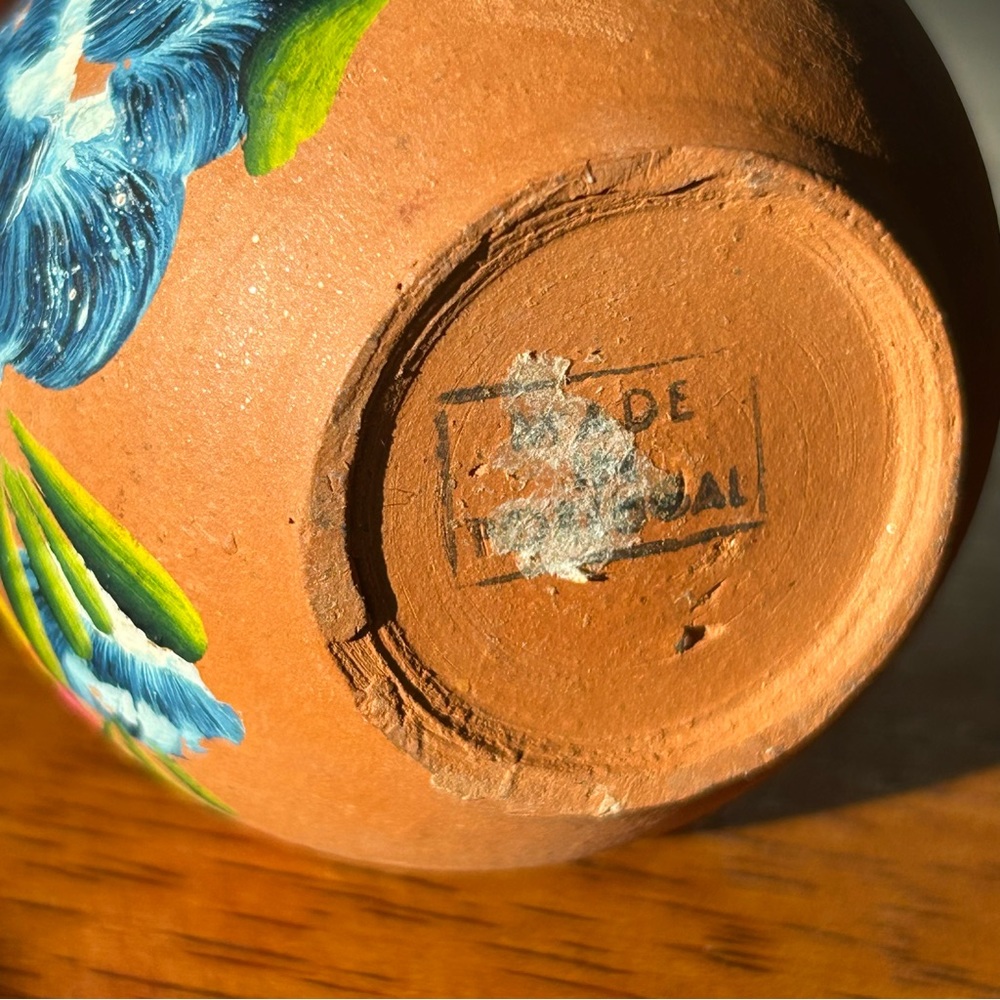 🔸 FINAL PRICE 🔸 Mini hand painted terracotta pitcher jug vase Portugal - Picture 8 of 8